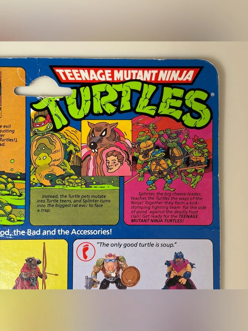 VTG 1988 Teenage Mutant Ninja Turtles Foot Soldier Cardback TMNT 10 Back Card